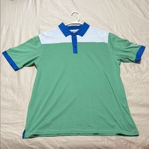 Callaway Green and Blue Performance Polo Shirt
